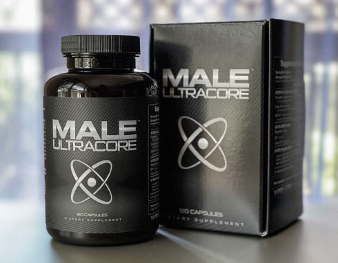 Bottle of Male UltraCore Supplements